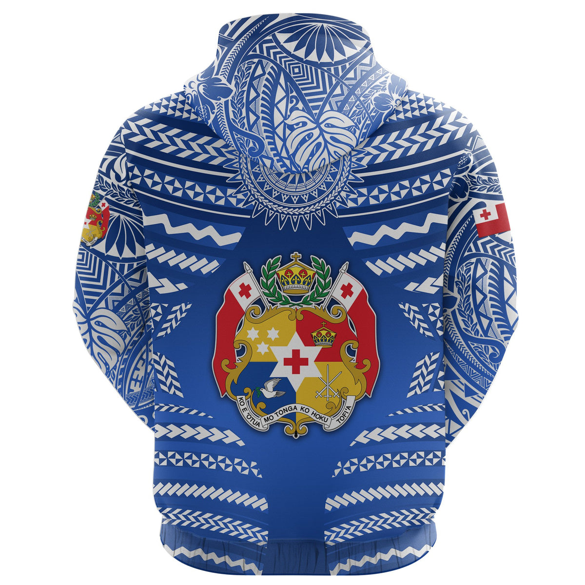 Mate Maa Tonga Rugby Zip Hoodie Polynesian Creative Style Blue - Polynesian Pride