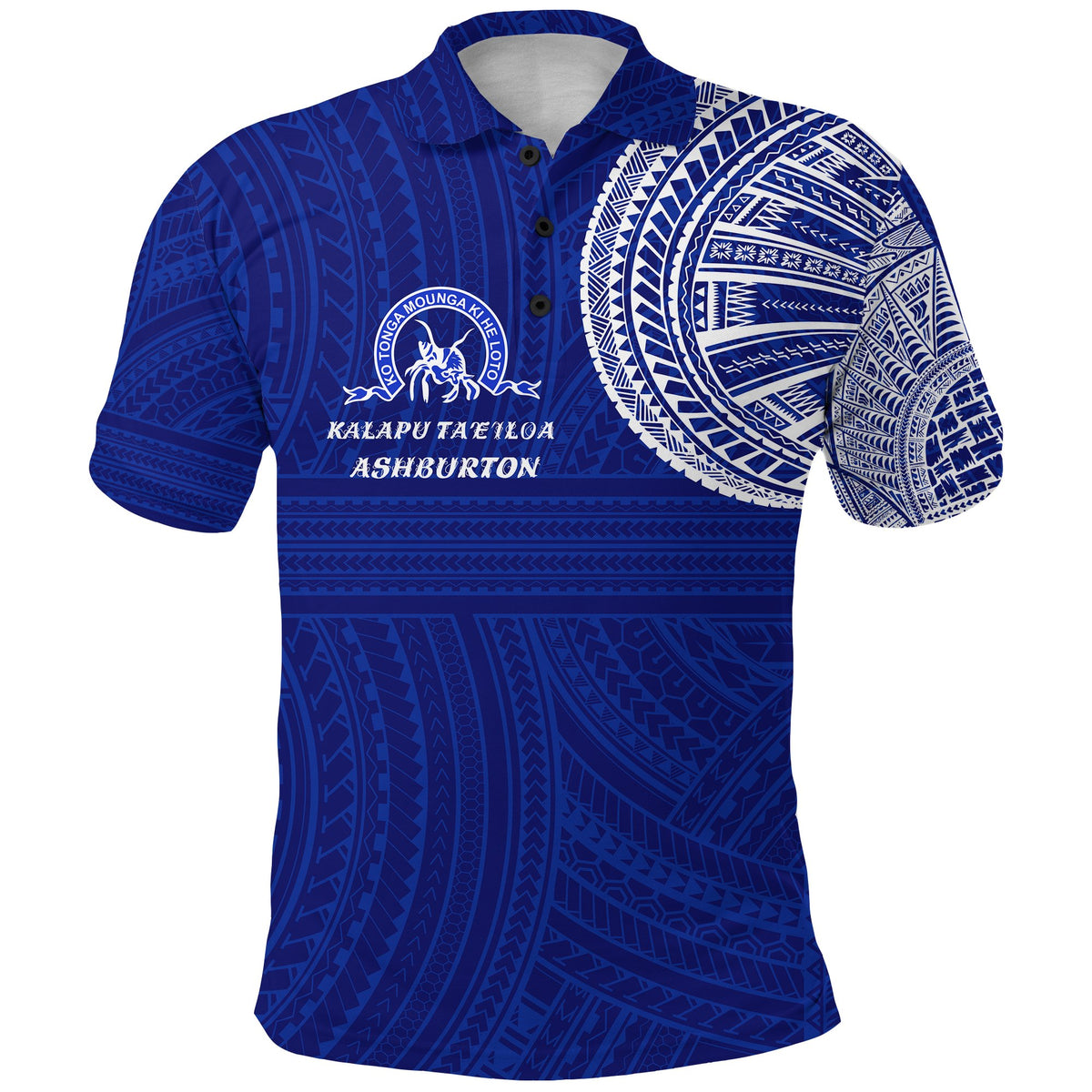 Custom Ko Tonga Polo Shirt Kalapu Taeiloa Ashburton, Custom Text and Number - Polynesian Pride