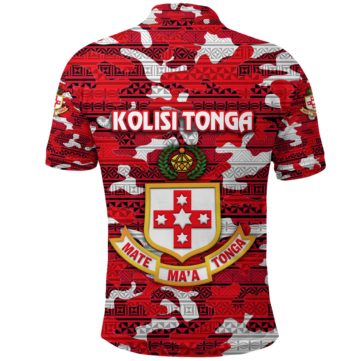 Kolisi Tonga Polo Shirt Mate Maa Tonga Camouflage Vibes Lion Ashburton - Polynesian Pride