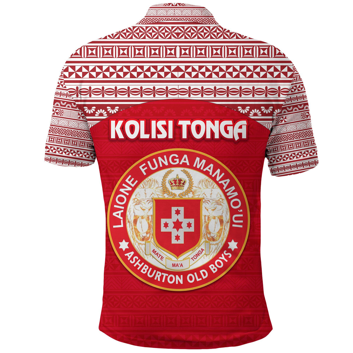 Custom Kolisi Tonga Polo Shirt Mate Maa Tonga Simple Version Ashburton Old Boys - Polynesian Pride