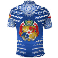 Custom Mate Maa Tonga Rugby Polo Shirt Polynesian Creative Style Blue - Polynesian Pride