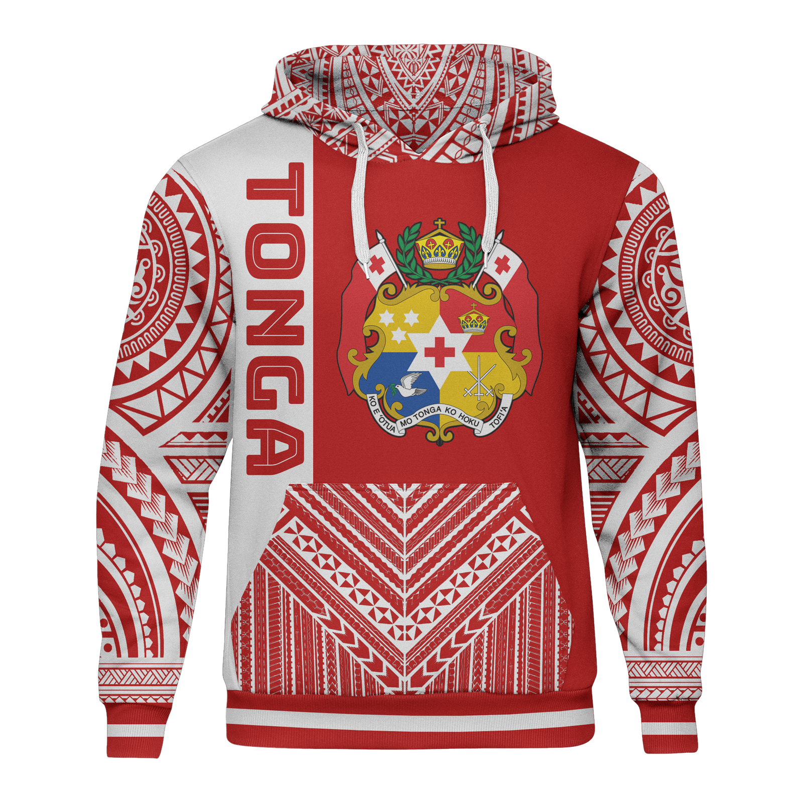 Tonga Hoodie Polynesian Special Style Unisex Red - Polynesian Pride