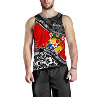 Tonga Men Tank Top Polynesian Style Fall In The Wave Red - Polynesian Pride