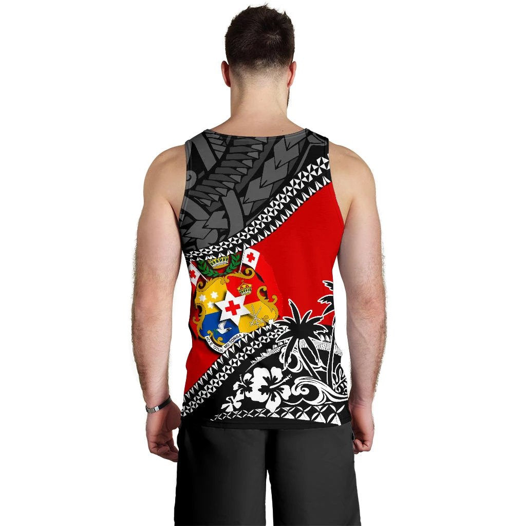 Tonga Men Tank Top Polynesian Style Fall In The Wave - Polynesian Pride