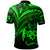 Tonga Polo Shirt Green Color Cross Style - Polynesian Pride