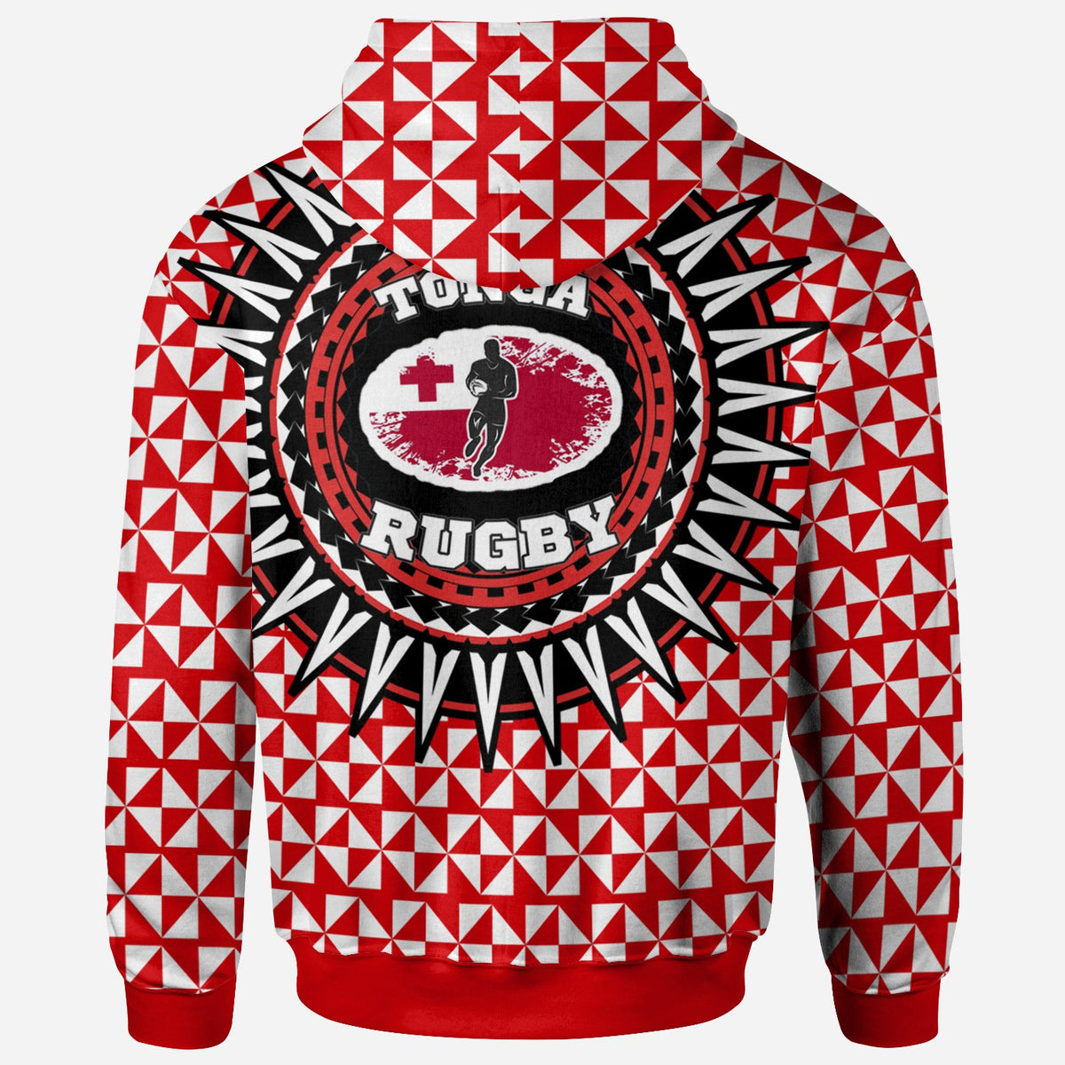 Tonga Zip up Hoodie Rugby Style - Polynesian Pride