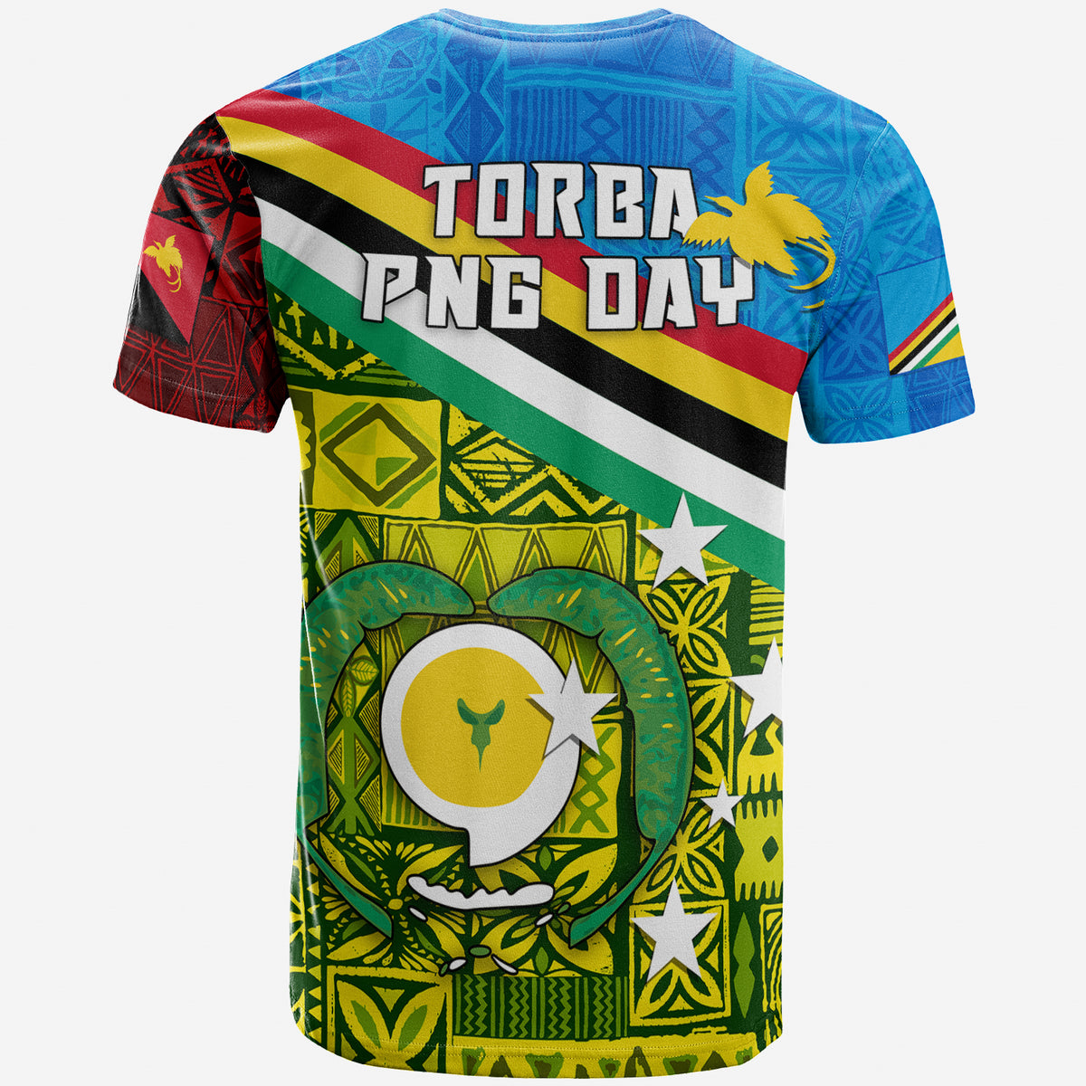 Torba PNG Day T Shirt Vanuatuan Papua New Guinea Combine Flag Design LT4 - Polynesian Pride