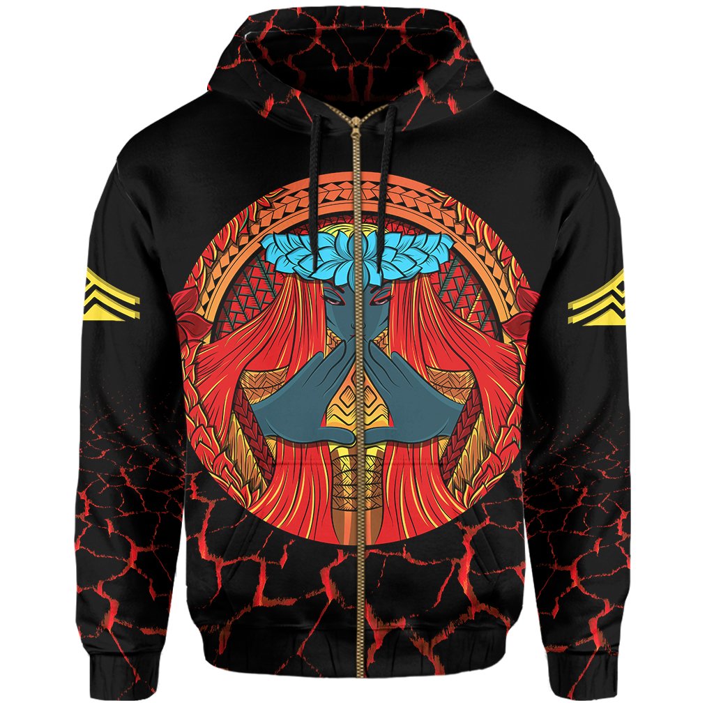 Hawaii We Are Mauna Kea Pele Zip Hoodie - Polynesian Pride