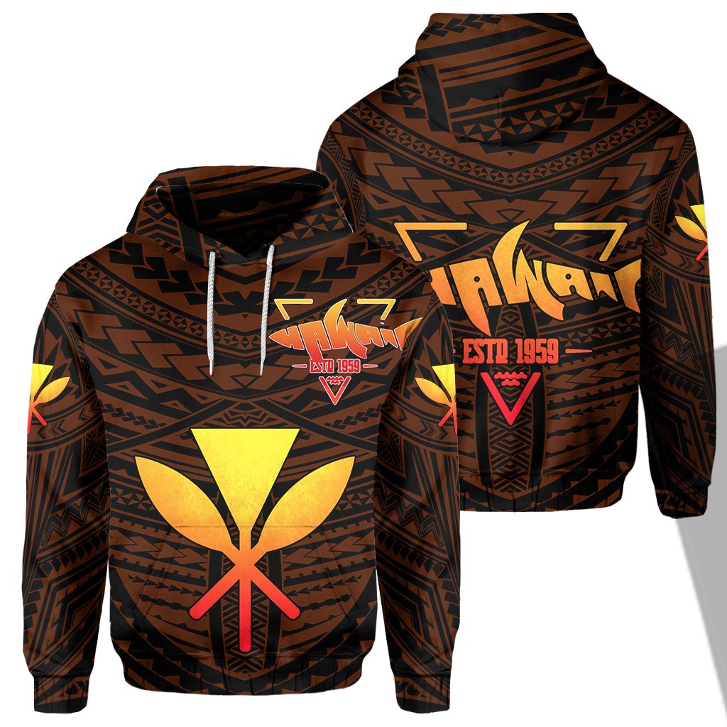 Kakaka Polynesian Hoodie Orange Earth Unisex Orange - Polynesian Pride