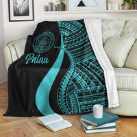 Palau Premium Blanket - Turquoise Polynesian Tentacle Tribal Pattern Crest - Polynesian Pride