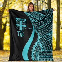 Fiji Premium Blanket - Turquoise Polynesian Tentacle Tribal Pattern - Polynesian Pride
