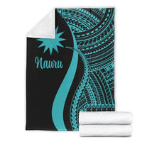 Nauru Premium Blanket - Turquoise Polynesian Tentacle Tribal Pattern - Polynesian Pride