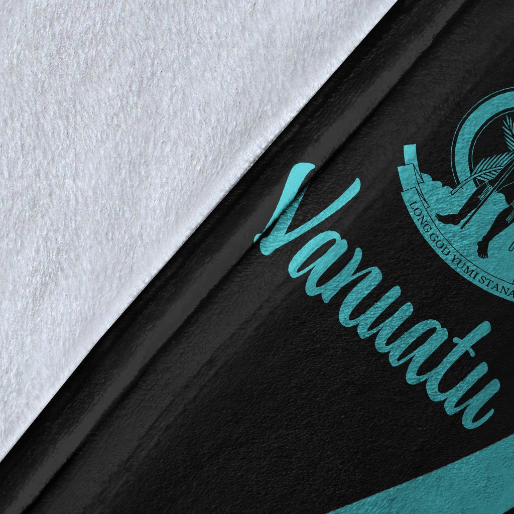 Vanuatu Premium Blanket - Turquoise Polynesian Tentacle Tribal Pattern - Polynesian Pride