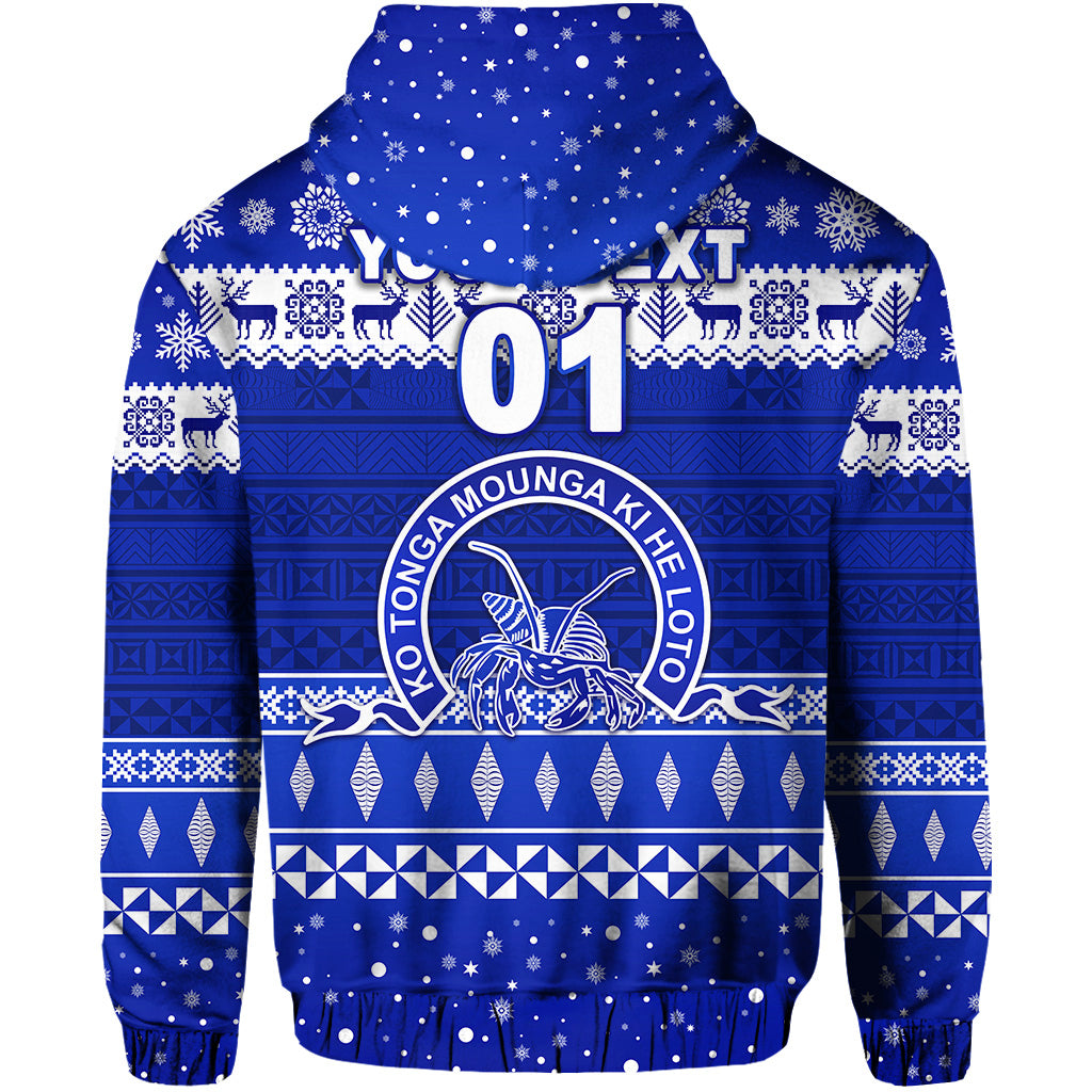 Custom Tupou College Toloa Old Boys Christmas Zip Hoodie Simple Style LT8 - Polynesian Pride