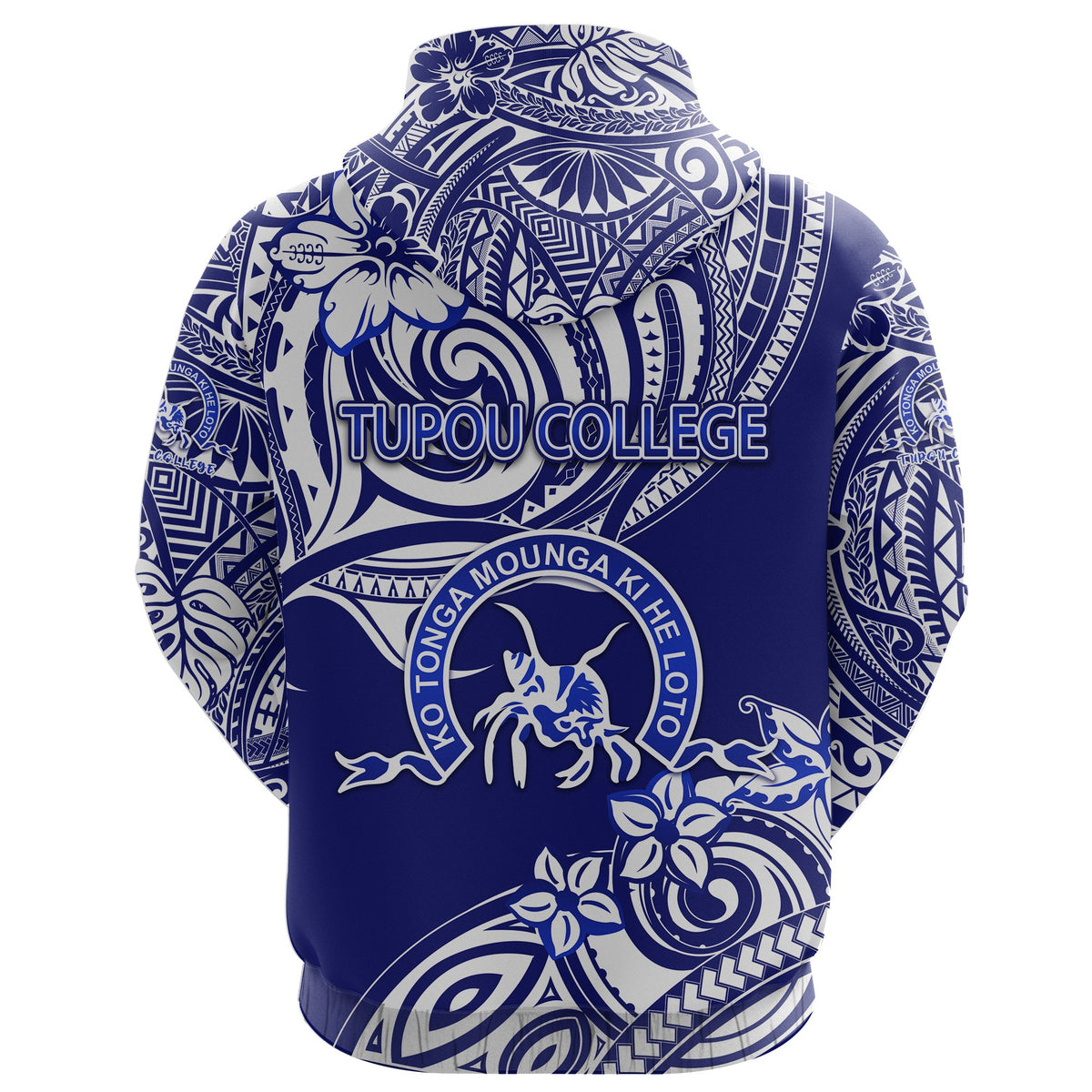 Custom Kolisi Ko Tupou College Tonga Hoodie Unique Vibes Blue - Polynesian Pride
