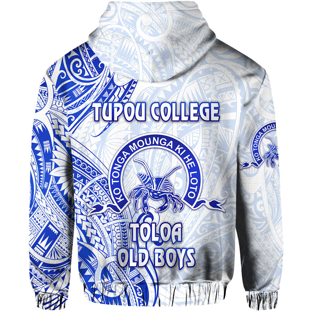 Tonga Tupou College Hoodie Toloa Old Boys Simple Vibes White LT8 - Polynesian Pride