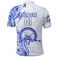 Custom Tonga Tupou College Polo Shirt Simple Vibes White, Custom Text and Number LT8 - Polynesian Pride