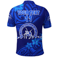 Custom Kolisi Ko Tupou College Tonga Polo Shirt Unique Vibes Full Blue, Custom Text and Number - Polynesian Pride
