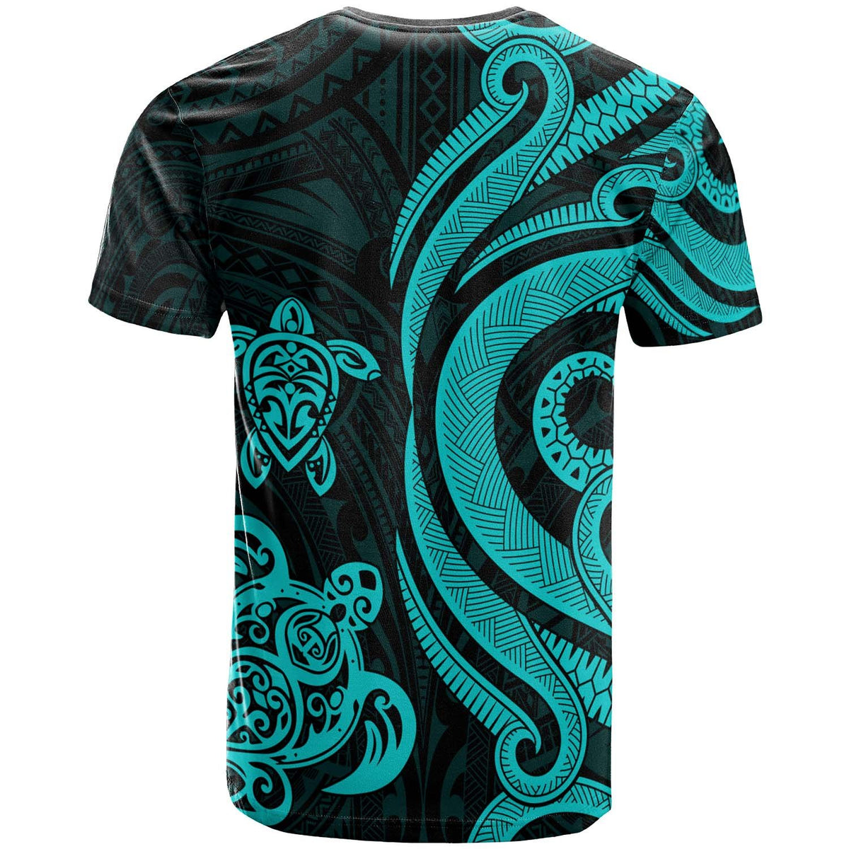 Nauru T Shirt Turquoise Tentacle Turlte Unisex Art - Polynesian Pride