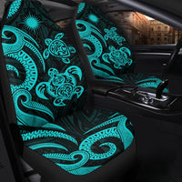 Northern Mariana Islands Car Seat Covers - Turquoise Tentacle Turtle - Polynesian Pride