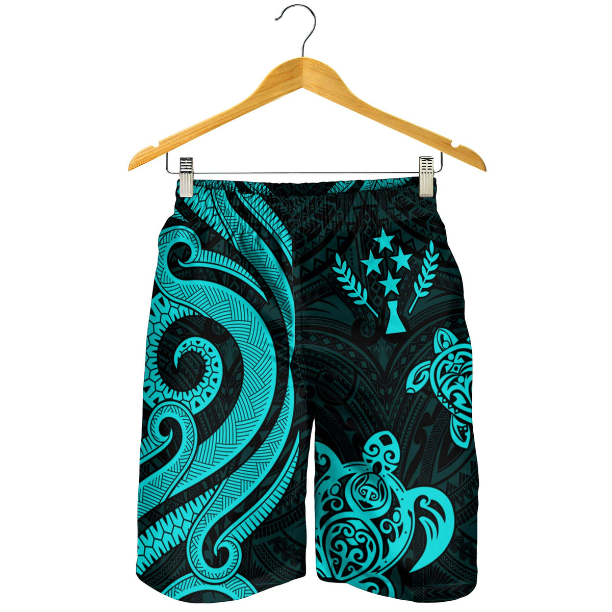 Kosrae Men's Short - Turquoise Tentacle Turtle - Polynesian Pride