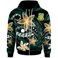 Tuvalu Zip Hoodie Spring Style Black Color Unisex Black - Polynesian Pride