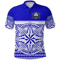 Tonga Umuman Builds Polo Shirt Special Version Blue LT8 - Polynesian Pride