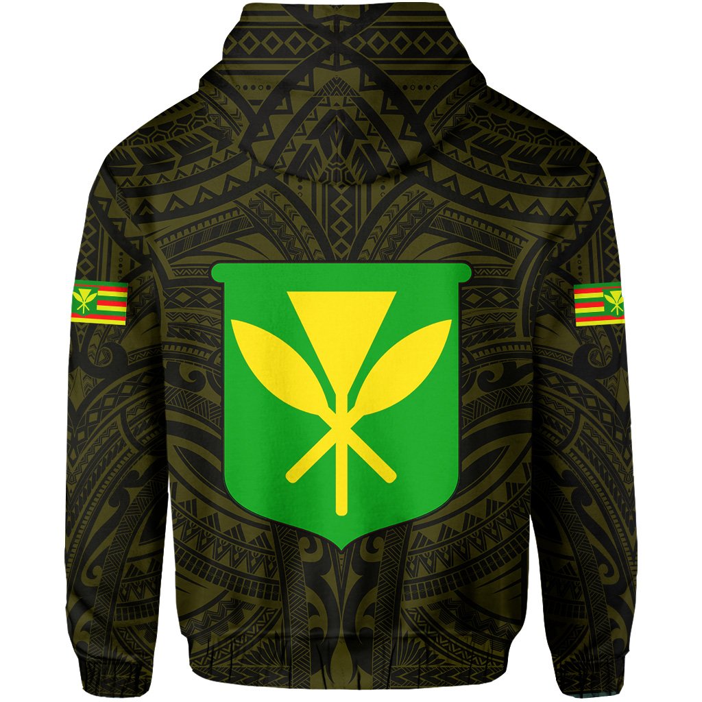 Polynesian Kanaka Maoli Royal Coat of Arms Hawaii Hoodie Yellow - Polynesian Pride