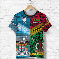 Vanuatu Fiji T Shirt Together Bright Color LT8 - Polynesian Pride
