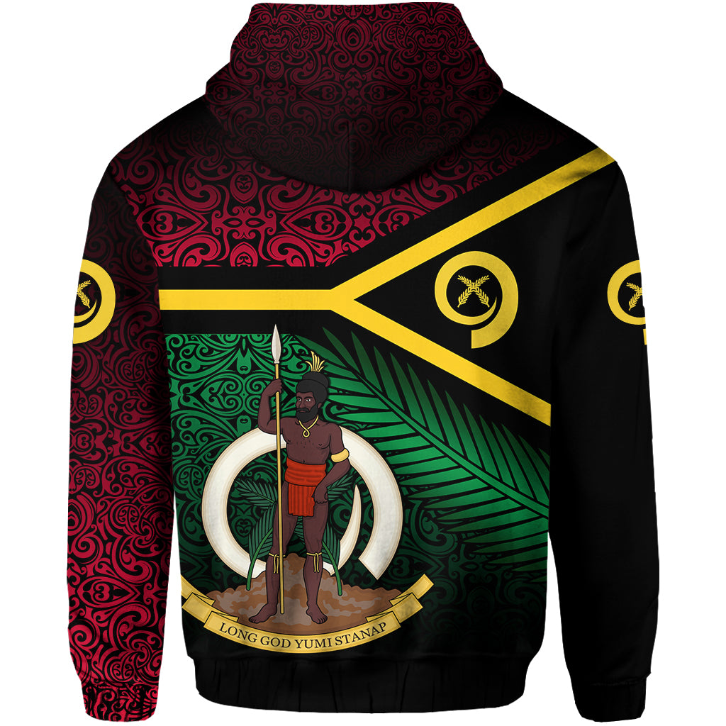 Custom Vanuatu Special Independence Anniversary Hoodie Original Flag Style LT8 - Polynesian Pride