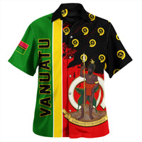 Vanuatu Flag Pattern Style Beach Shirt LT10 - Polynesian Pride