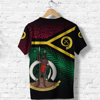 Custom Vanuatu T Shirt Special Independence Anniversary Original Flag Style LT8 - Polynesian Pride