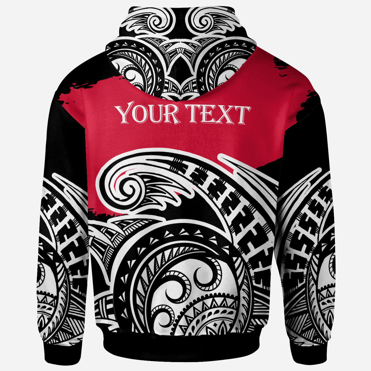 Vanuatu Custom Hoodie Ethnic Style With Round Black White Pattern - Polynesian Pride