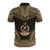 Vanuatu Polo Shirt Vanuatuan Coat Of Arms Polynesian Chief Tattoo Gold Version - Polynesian Pride