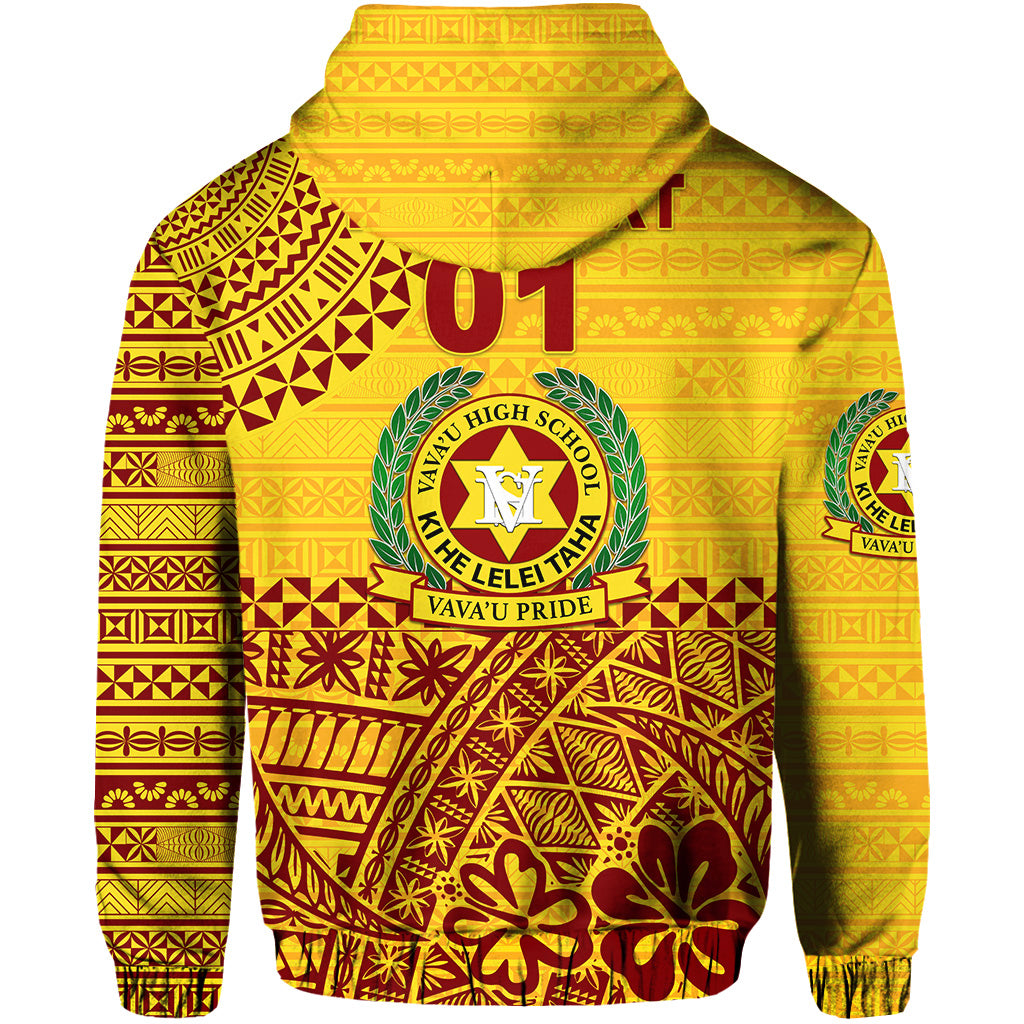 Custom Tonga Vavau High School Hoodie Kupesi Vibes Yellow LT8 - Polynesian Pride