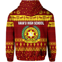 Vavau High School Christmas Zip Hoodie Simple Style Maroon LT8 - Polynesian Pride