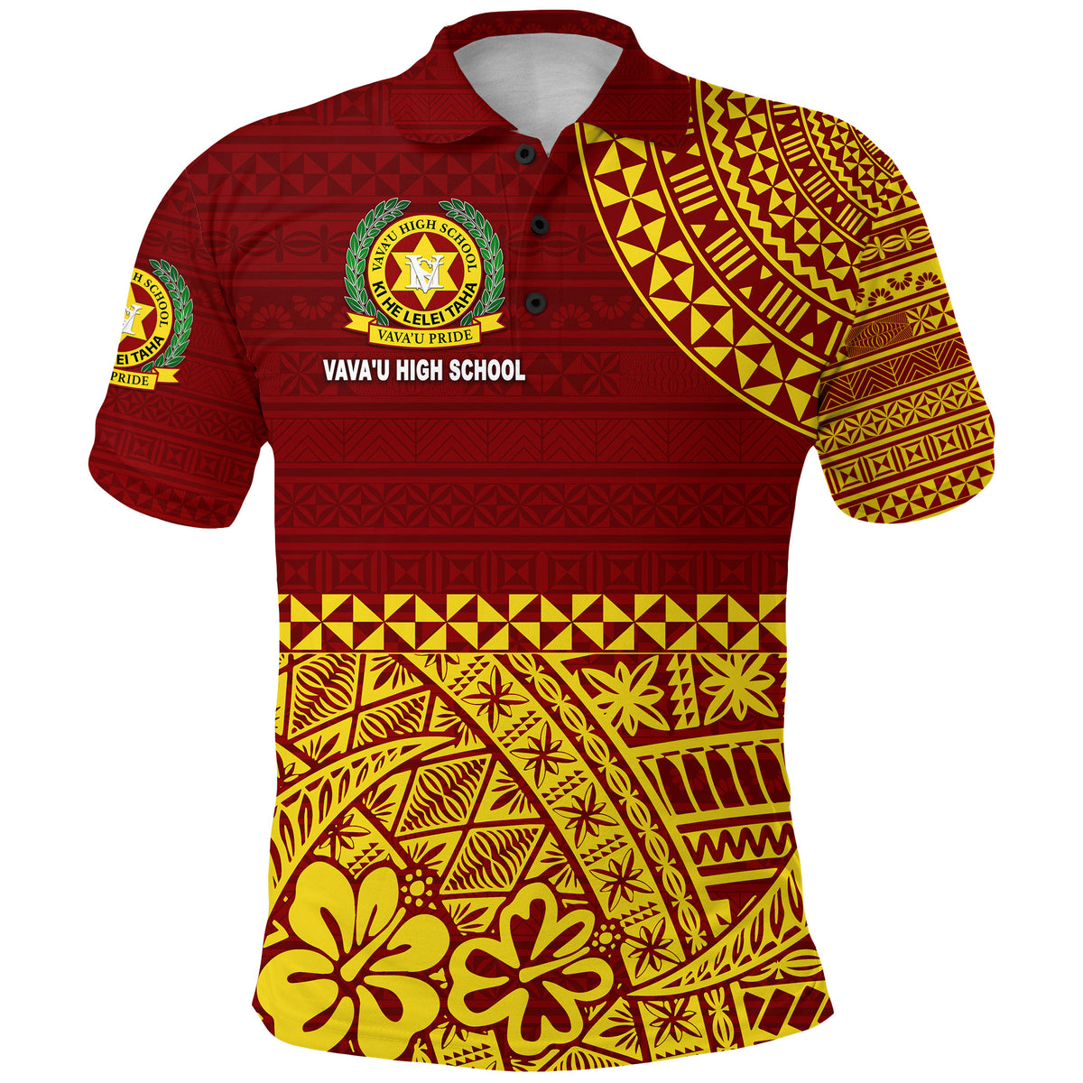 Custom Tonga Vavau High School Polo Shirt Kupesi Vibes Maroon LT8 - Polynesian Pride
