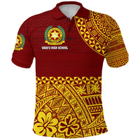 Custom Tonga Vavau High School Polo Shirt Kupesi Vibes Maroon LT8 - Polynesian Pride