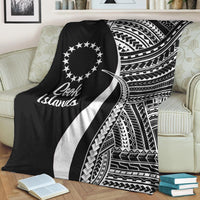 Cook Islands Premium Blanket - White Polynesian Tentacle Tribal Pattern - Polynesian Pride