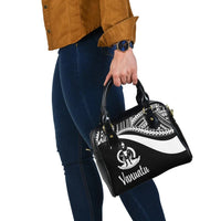 Vanuatu Shoulder Handbag - White Polynesian Tentacle Tribal Pattern - Polynesian Pride