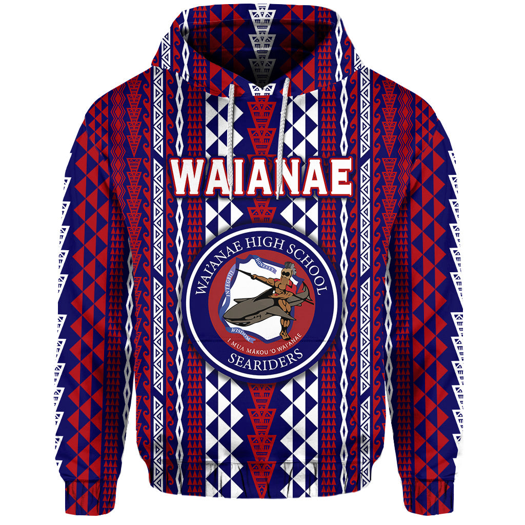 Hawaii Waianae High School Hoodie Seariders Simple Style LT8 - Polynesian Pride
