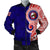 (Personalized) Hawaii Bomber Jacket - Waianae High Tribal Kakau Bomber Jacket AH Blue Unisex - Polynesian Pride