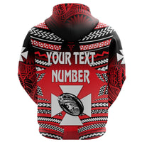 Custom Wallis and Futuna Rugby Hoodie, Custom Text and Number Creative Style - Polynesian Pride