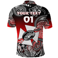 Custom Wallis and Futuna Polynesian Polo Shirt Unique Style Gradient Red Black LT8 - Polynesian Pride