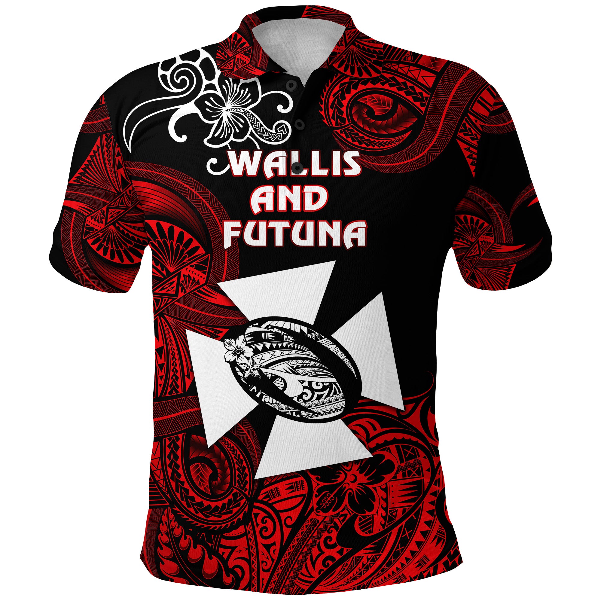 Custom Wallis and Futuna Polynesian Polo Shirt Unique Style Red LT8 - Polynesian Pride