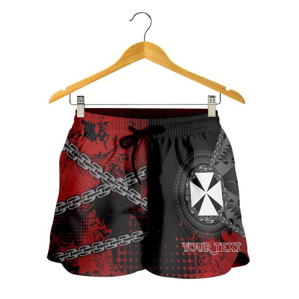Wallis and Futuna Polynesian Personalised Women's Shorts - Polynesian Chain Style - Polynesian Pride