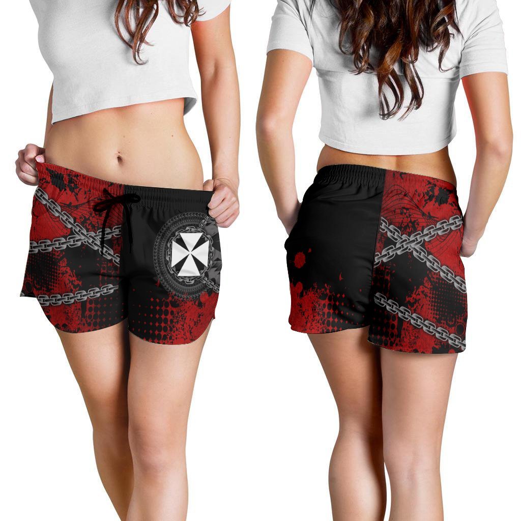 Wallis and Futuna Polynesian Women's Shorts - Polynesian Chain Style - Polynesian Pride