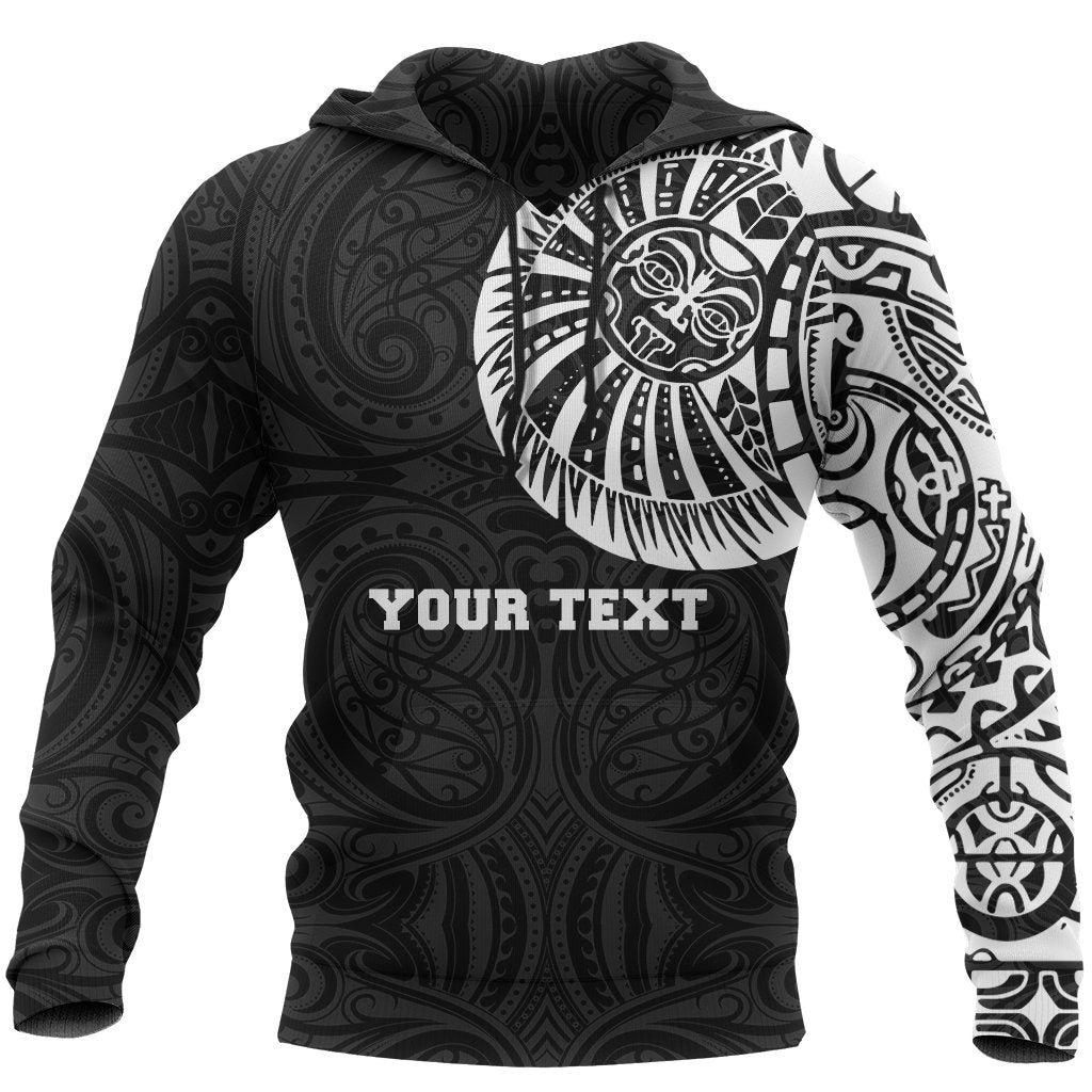 Maori Hoodie, Maori Warrior Tattoo Pullover Hoodie Customized Black - Polynesian Pride