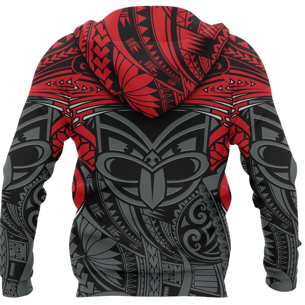 New Zealand Maori Zip Hoodie, Warriors Rugby Full Zip Hoodie - Polynesian Pride
