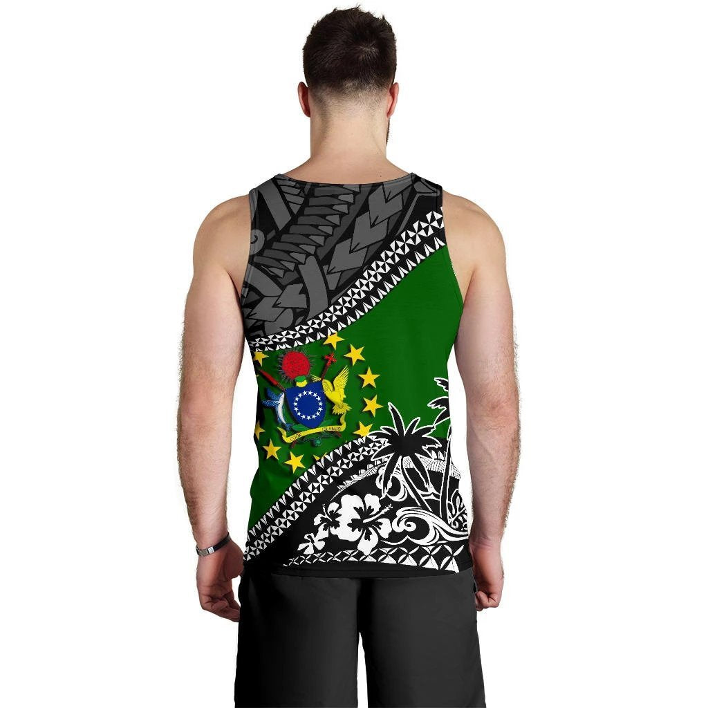 Cook Islands Men Tank Top Fall In The Wave - Polynesian Pride